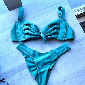 Montce swim teal aqua bikini NEW